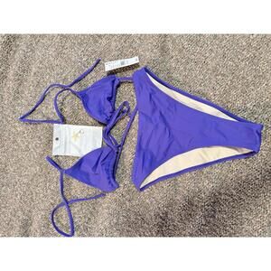 Purple String Bikini Swimsuit Set XS Size